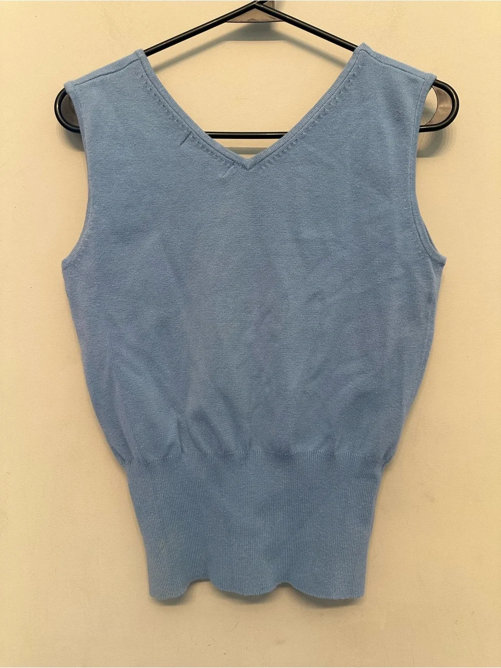 Vintage 80s/90s 525 America Light Blue V-Neck Sweater Vest Size Medium